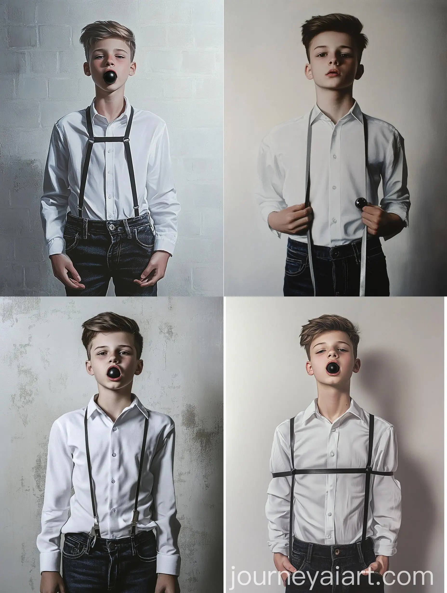 Boy-in-White-Shirt-and-Jeans-with-Hands-Tied-Front-View