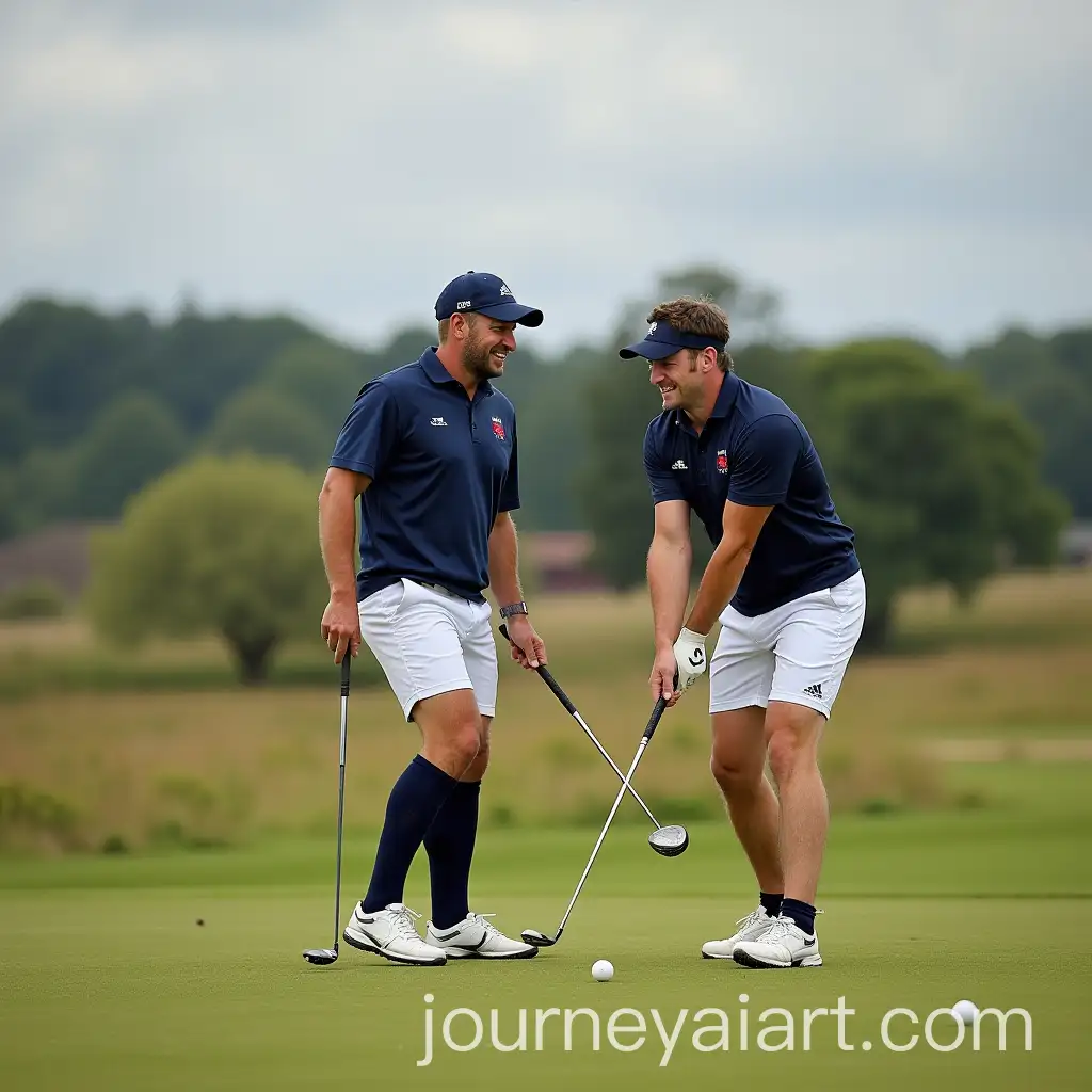 Scottish-Rugby-Stars-Grant-Gilchrist-and-Jamie-Ritchie-Playing-Golf-at-Blairgowrie-Golf-Club