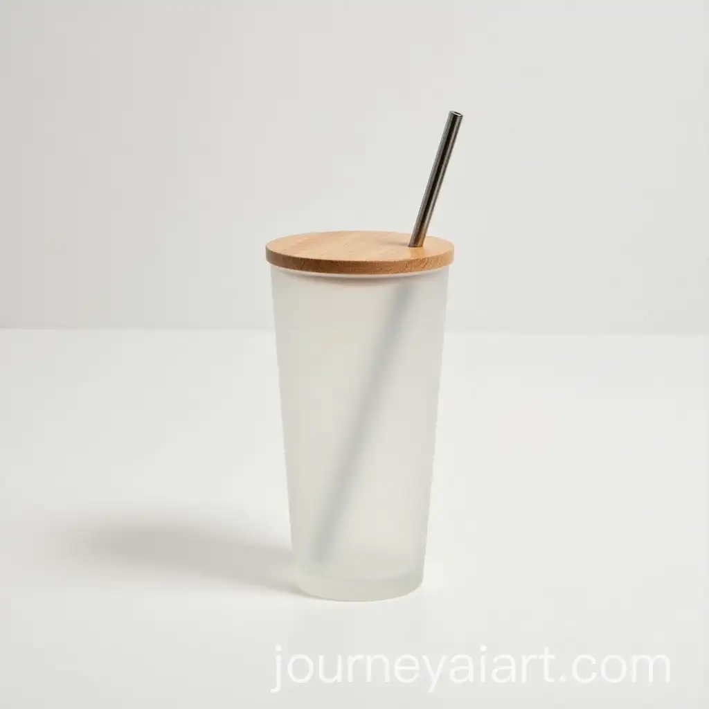 16-oz-Frosted-Glass-Tumbler-with-Bamboo-Lids-and-Stainless-Steel-Straws