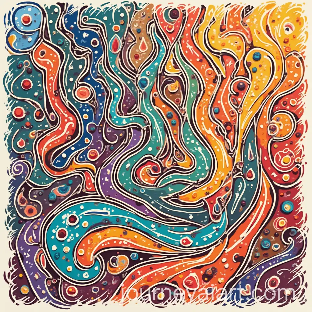 Abstract-Islamic-Colorful-Lines-Design-with-Paint-Strokes-Effect