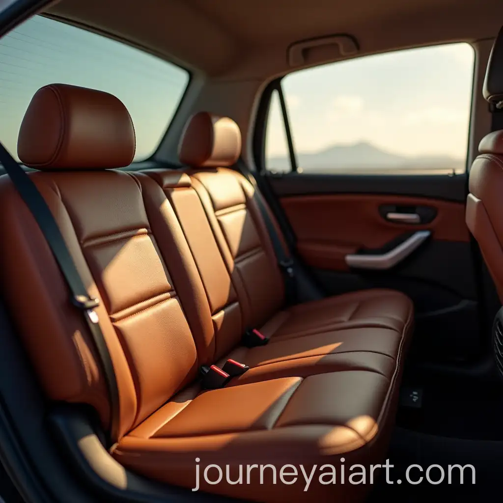 Cozy-Brown-Back-Seat-of-a-Car-with-a-Comfortable-Interior