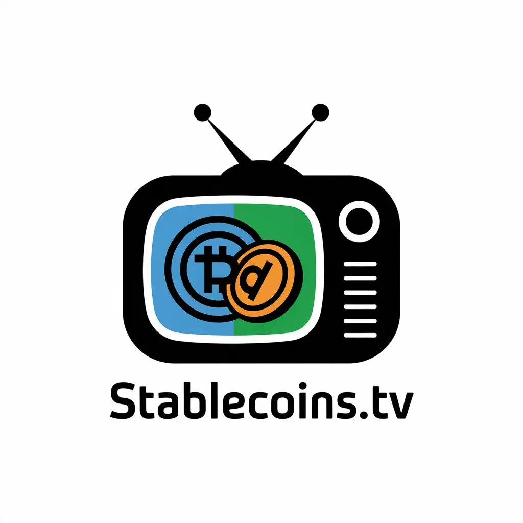 LOGO Design for StablecoinsTV Modern TV Symbol with Technology Industry Theme