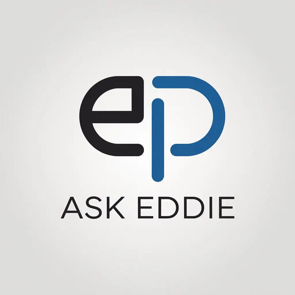 LOGO Design for Ask Eddie Minimalistic Vector Logo with EP Symbol for Education Industry