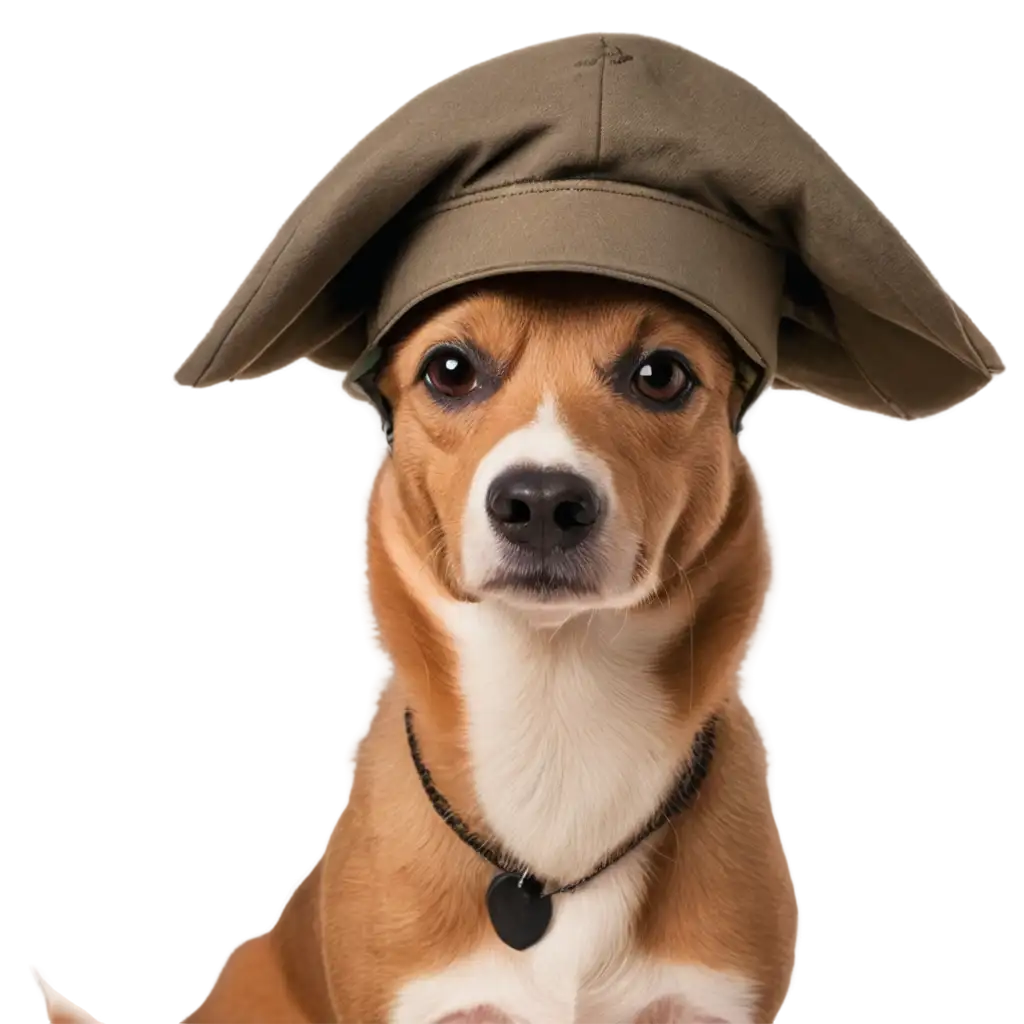 PNG-Image-of-a-Dog-with-a-Cap-AI-Art-Prompt-Generation