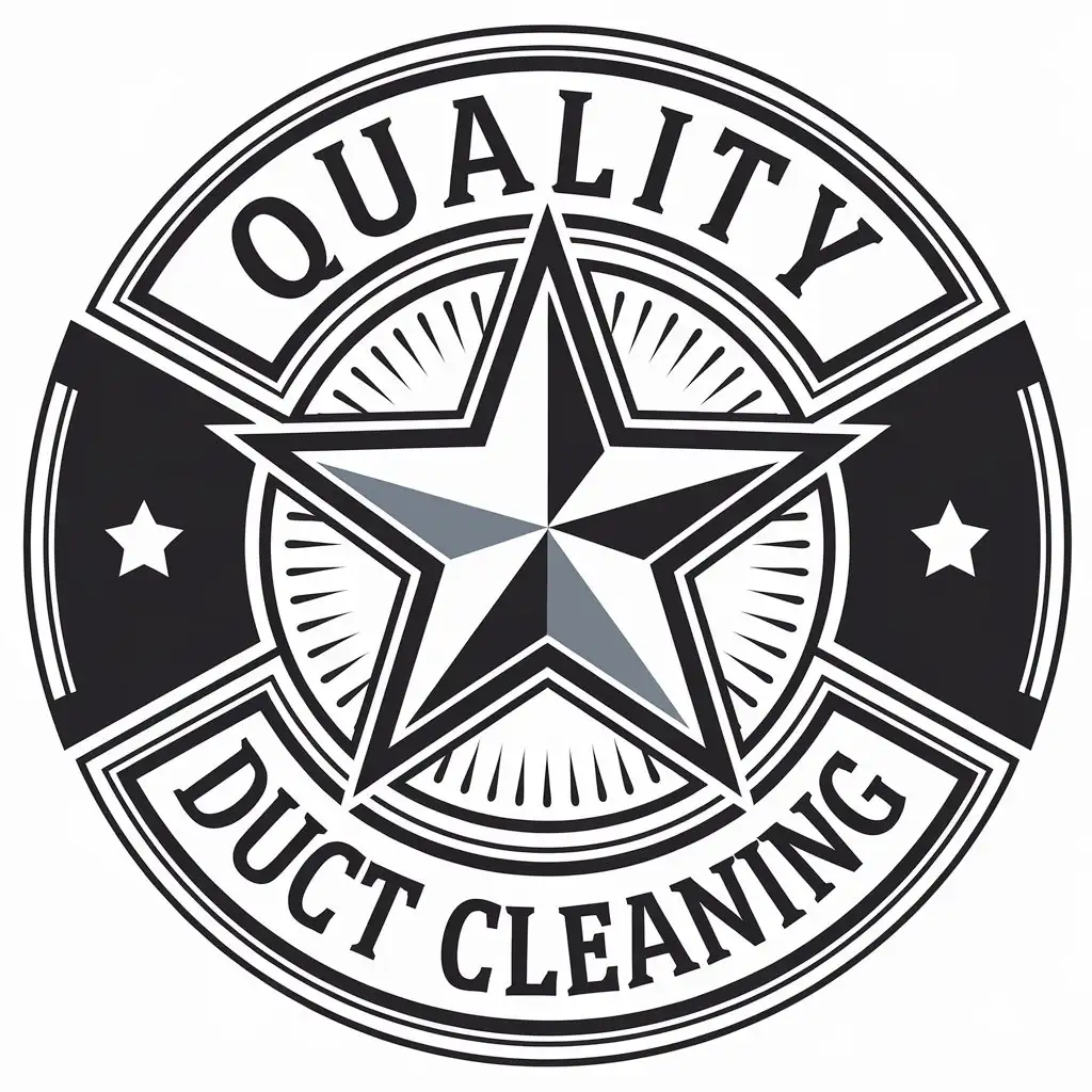 LOGO Design for Quality Duct Cleaning Stars with Clear Background