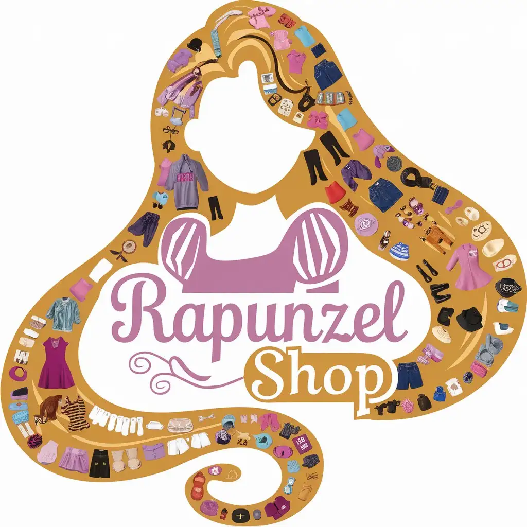 LOGO-Design-for-Rapunzel-Shop-Modern-Text-with-Clear-Background