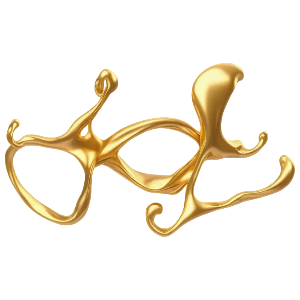 Abstract-Gold-3D-Figure-PNG-Image-for-HighQuality-Visuals