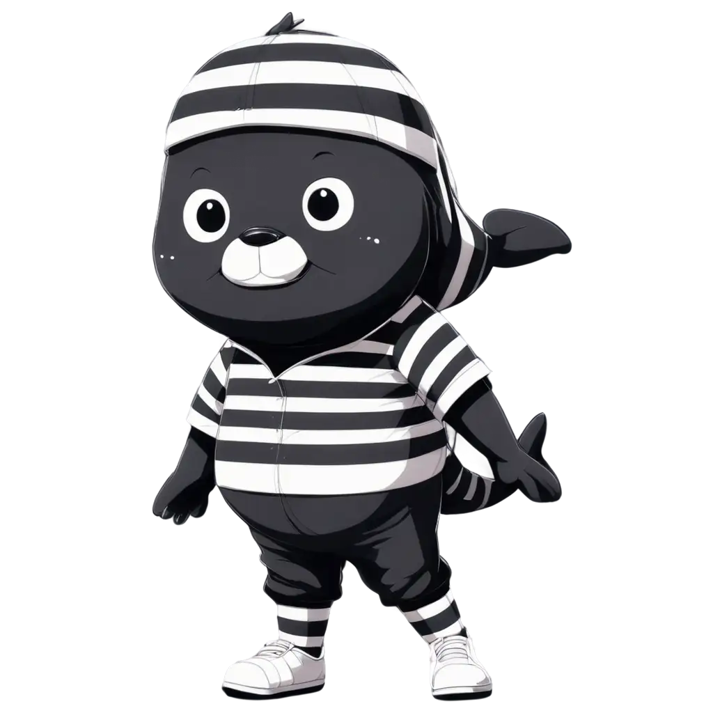 PNG-Image-of-a-Whale-in-Black-and-White-Striped-Football-Uniform