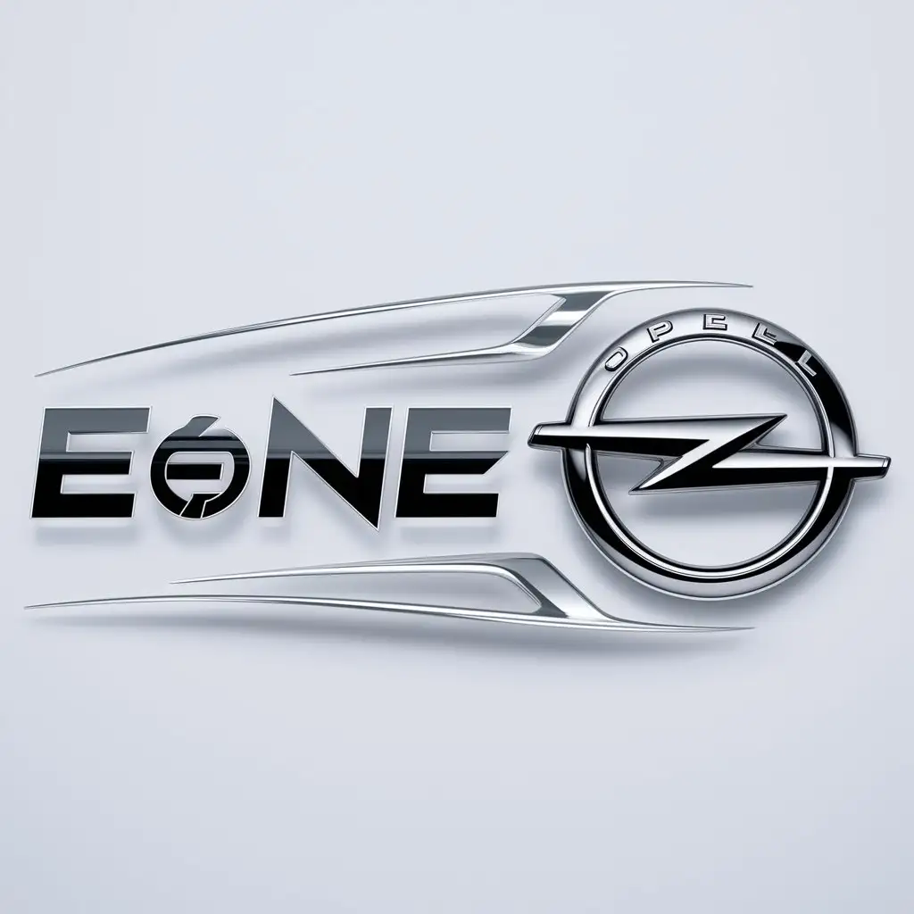 a logo design,with the text "E@ne", main symbol:Opel,Moderate,be used in Automotive industry,clear background