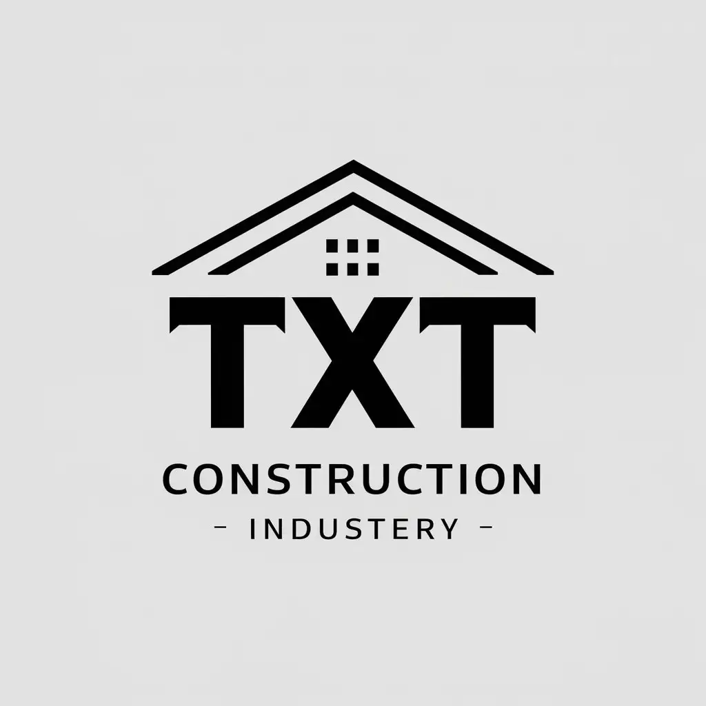 LOGO Design For TXT Uzbek Style Construction Logo on Clear Background