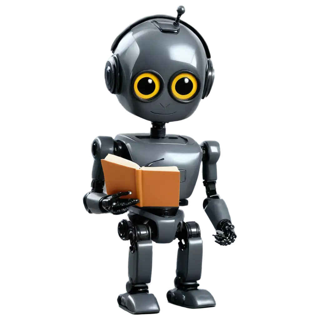 Robot reading a book