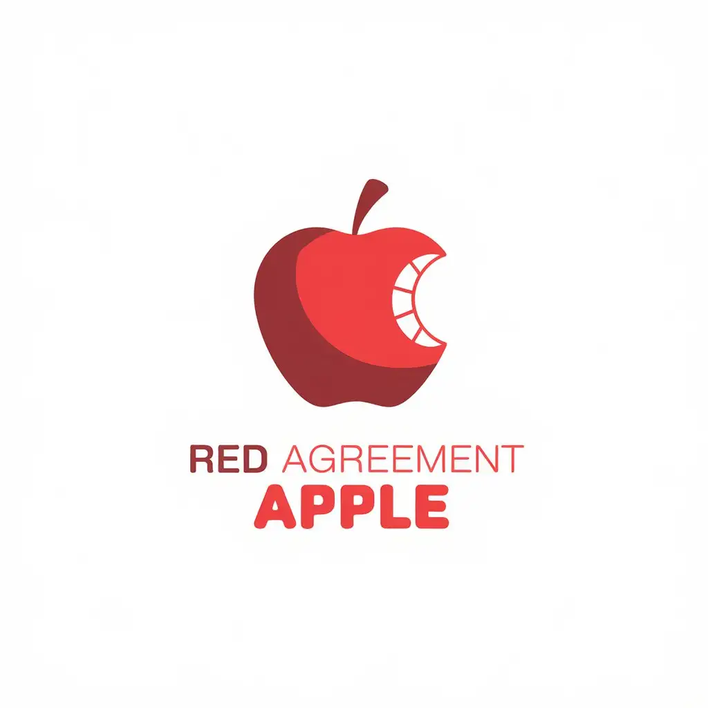 LOGO Design for Red Agreement Apple Modern Vector with Red Apple Symbol for Internet Industry