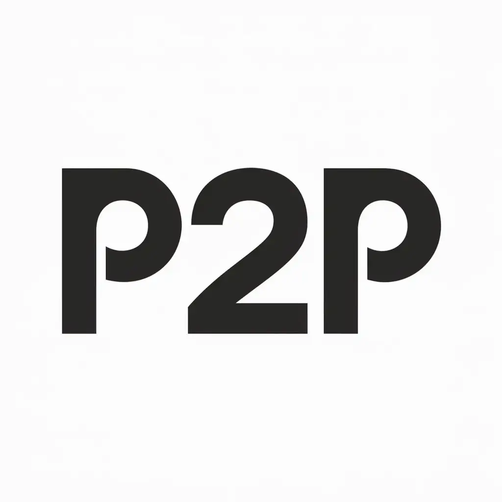 LOGO Design For P2P Decentralized Network Architecture with PeertoPeer Theme