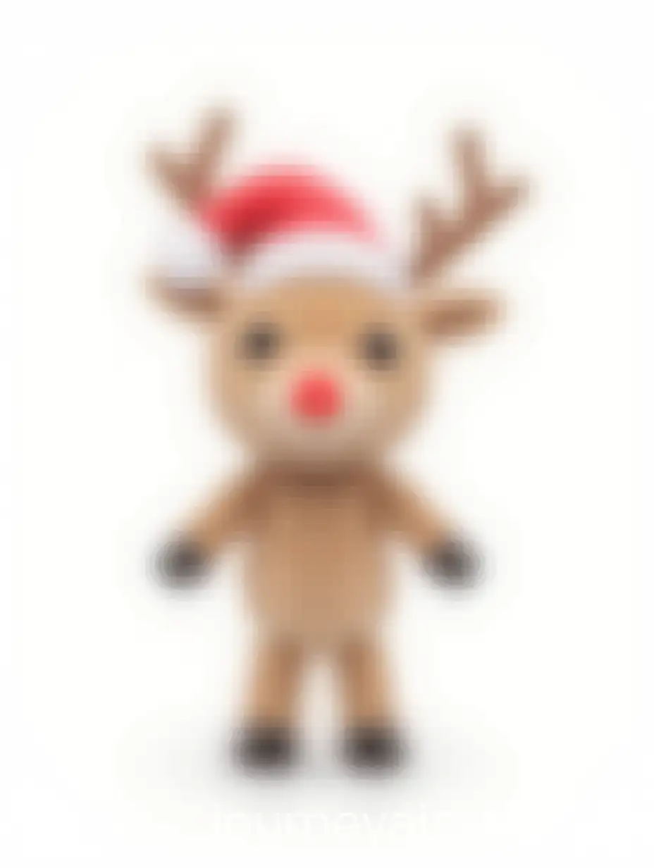 Reindeer-Wearing-Santa-Hat-for-Christmas-Celebration