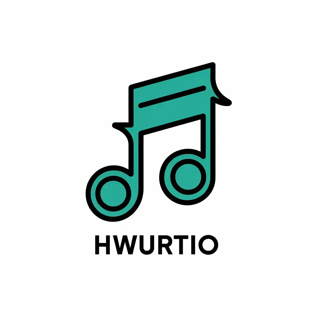 LOGO Design for HWURTIIO Vector Design with Music Theme on Clear Background