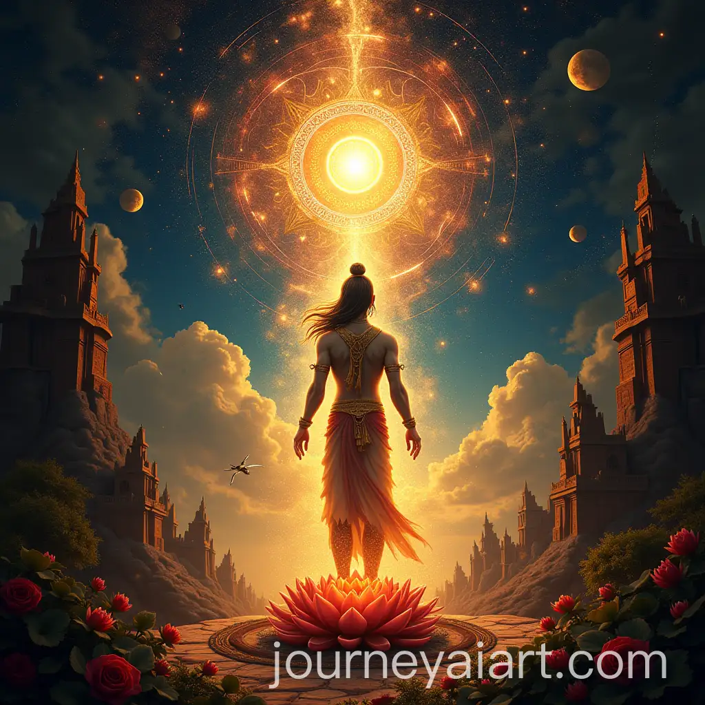 Divine-Figure-from-Indian-Mythology-Surrounded-by-Sacred-Symbols-and-Cosmic-Patterns