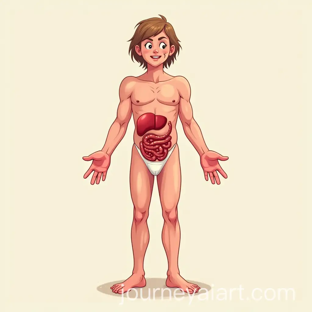 Cartoon-Illustration-of-Body-Parts-with-Sweat-Accumulation