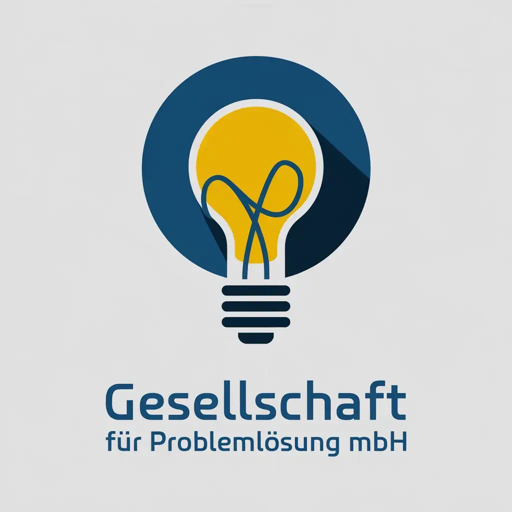 LOGO Design for Gesellschaft fr Problemlsung mbH Modern Flat Text Symbol with Clear Background