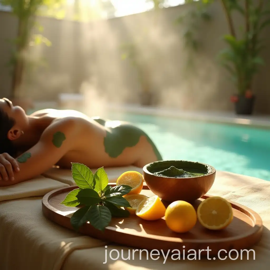 Woman-Receiving-Clay-Body-Wrap-in-Serene-Spa-Environment-with-Natural-Elements