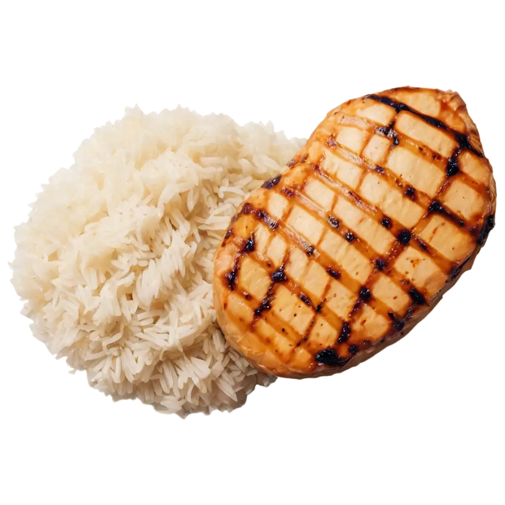 Delicious-Grilled-Chicken-Breast-with-Rice-PNG-Image