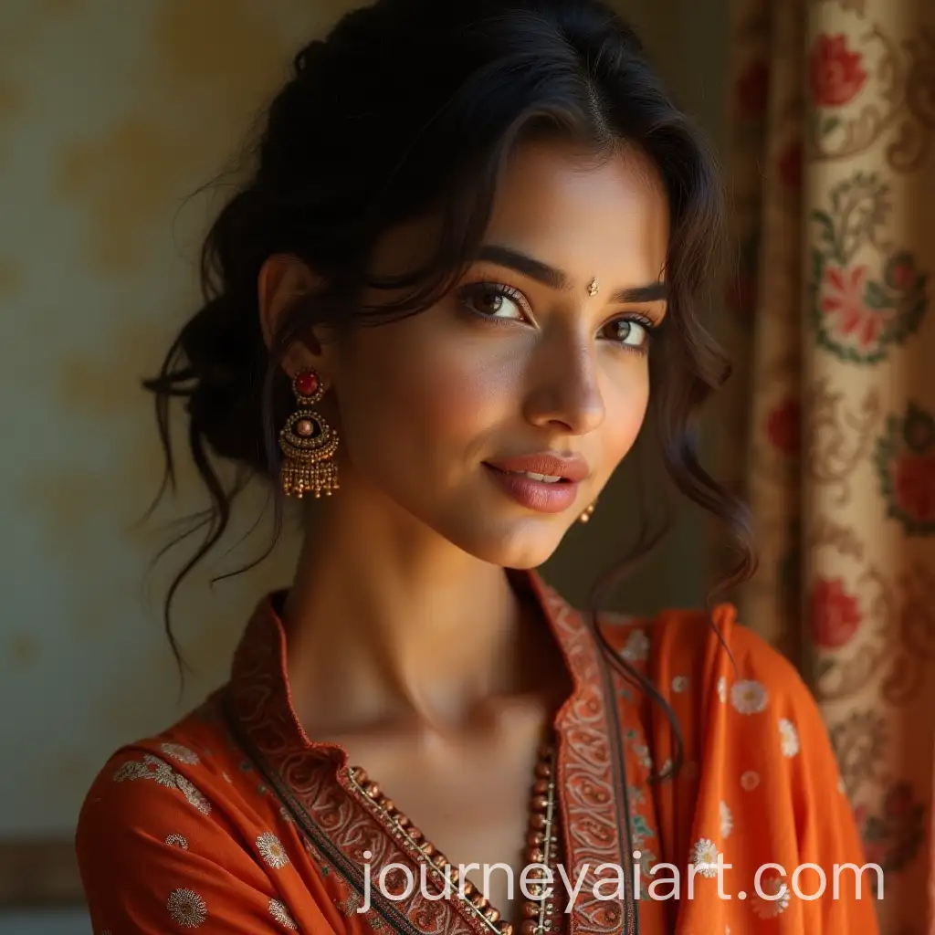 Young-Beautiful-Indian-Woman-in-Elegant-Attire
