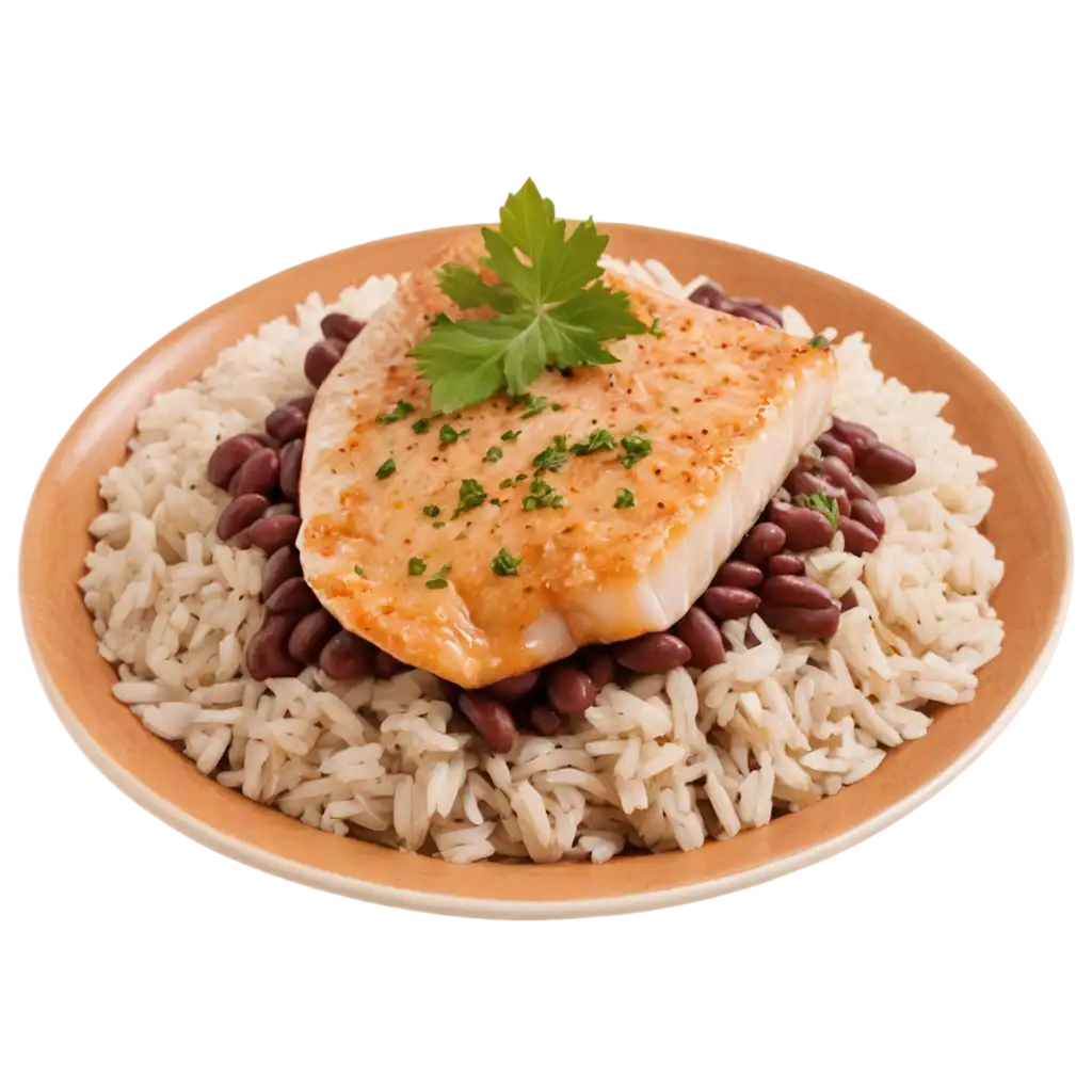 Cod-Post-Rice-and-Beans-PNG-Image-Fresh-Ingredients-for-Culinary-Art