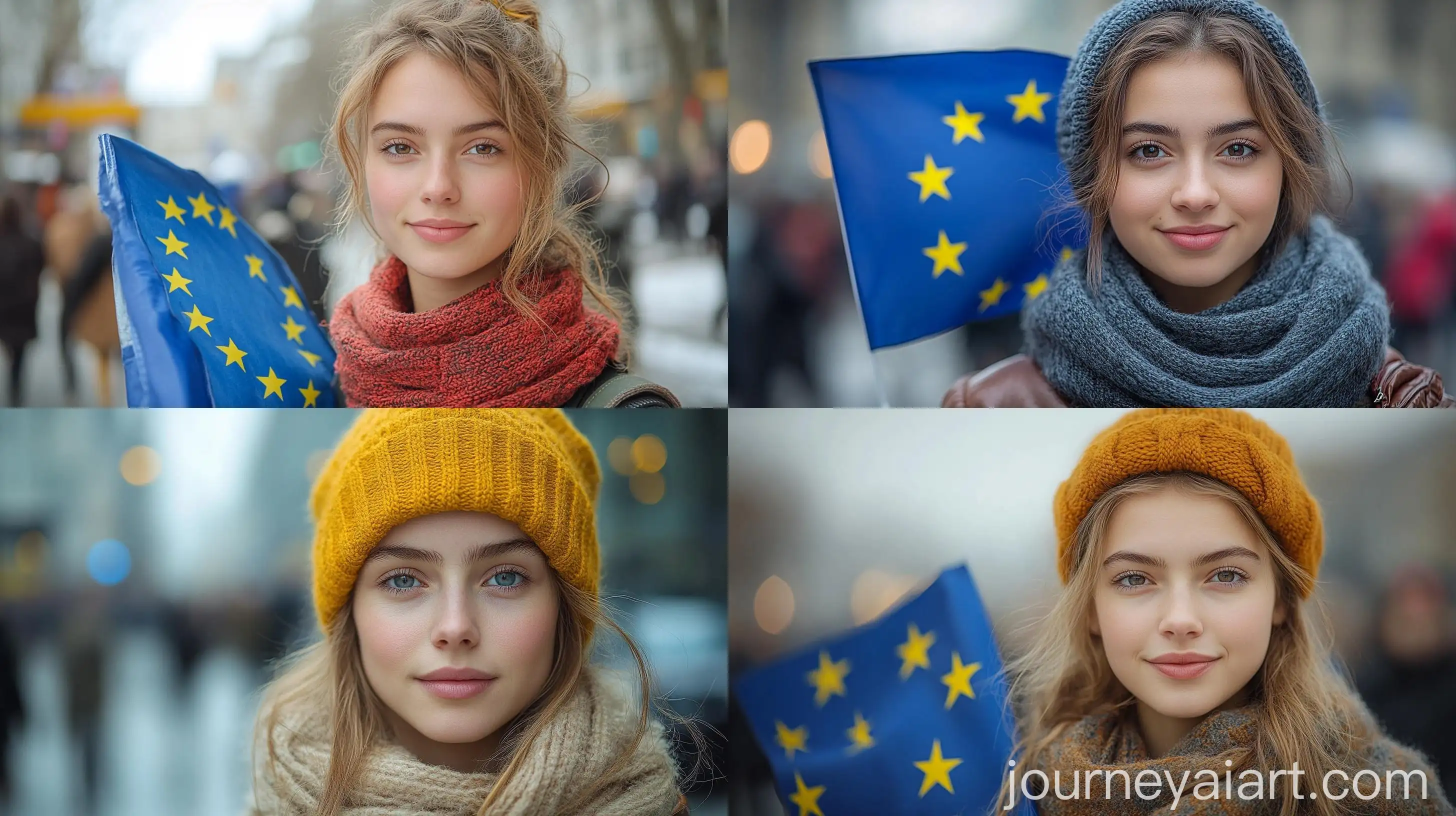 Young-Woman-with-European-Union-Flag-Seeking-Union-Membership
