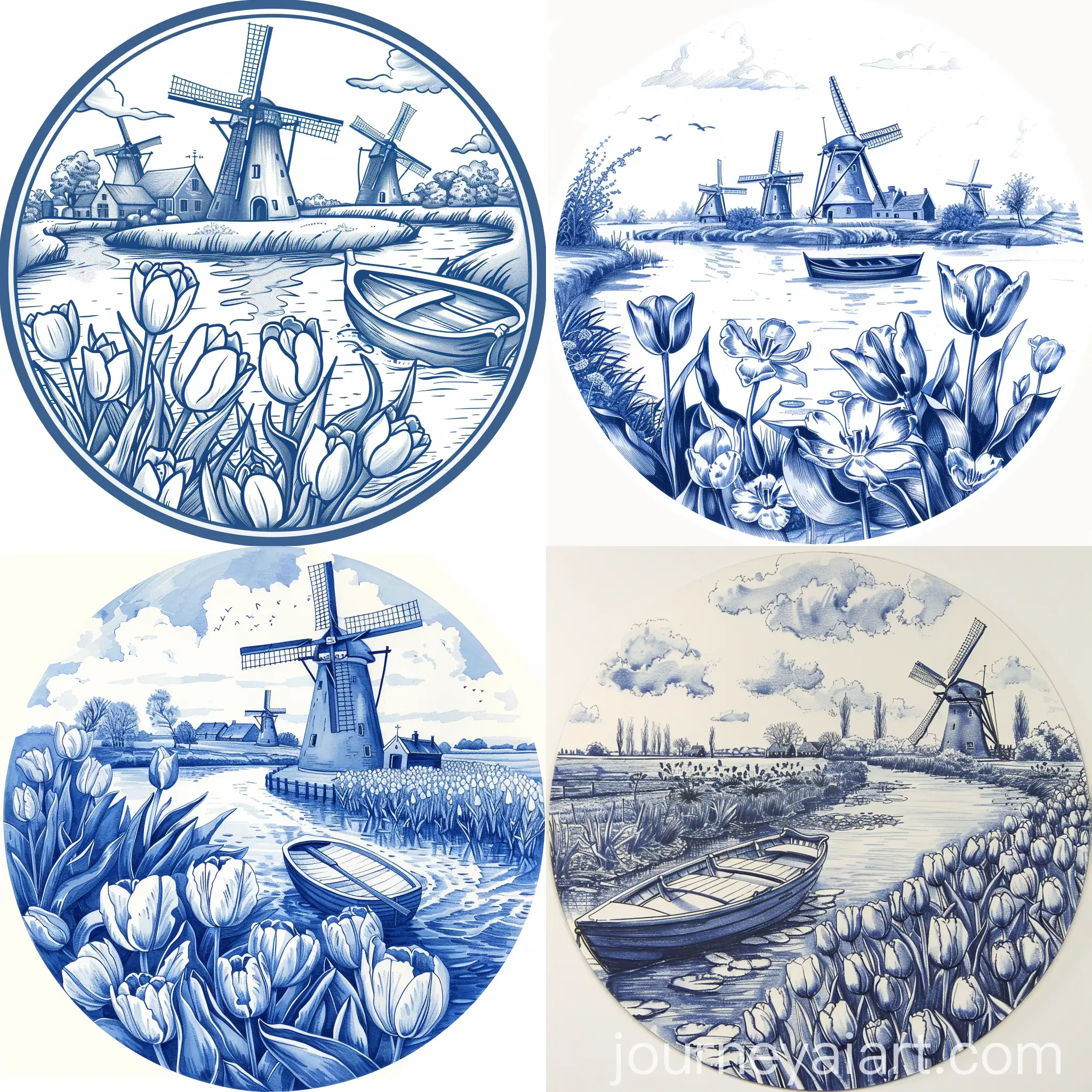 Netherlands-Tulip-Fields-and-Windmill-by-Curved-Canal