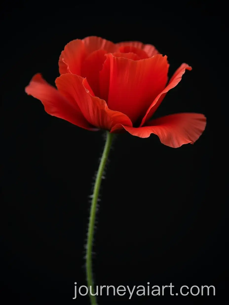 Blooming-Poppy-Flower-on-Dark-Background