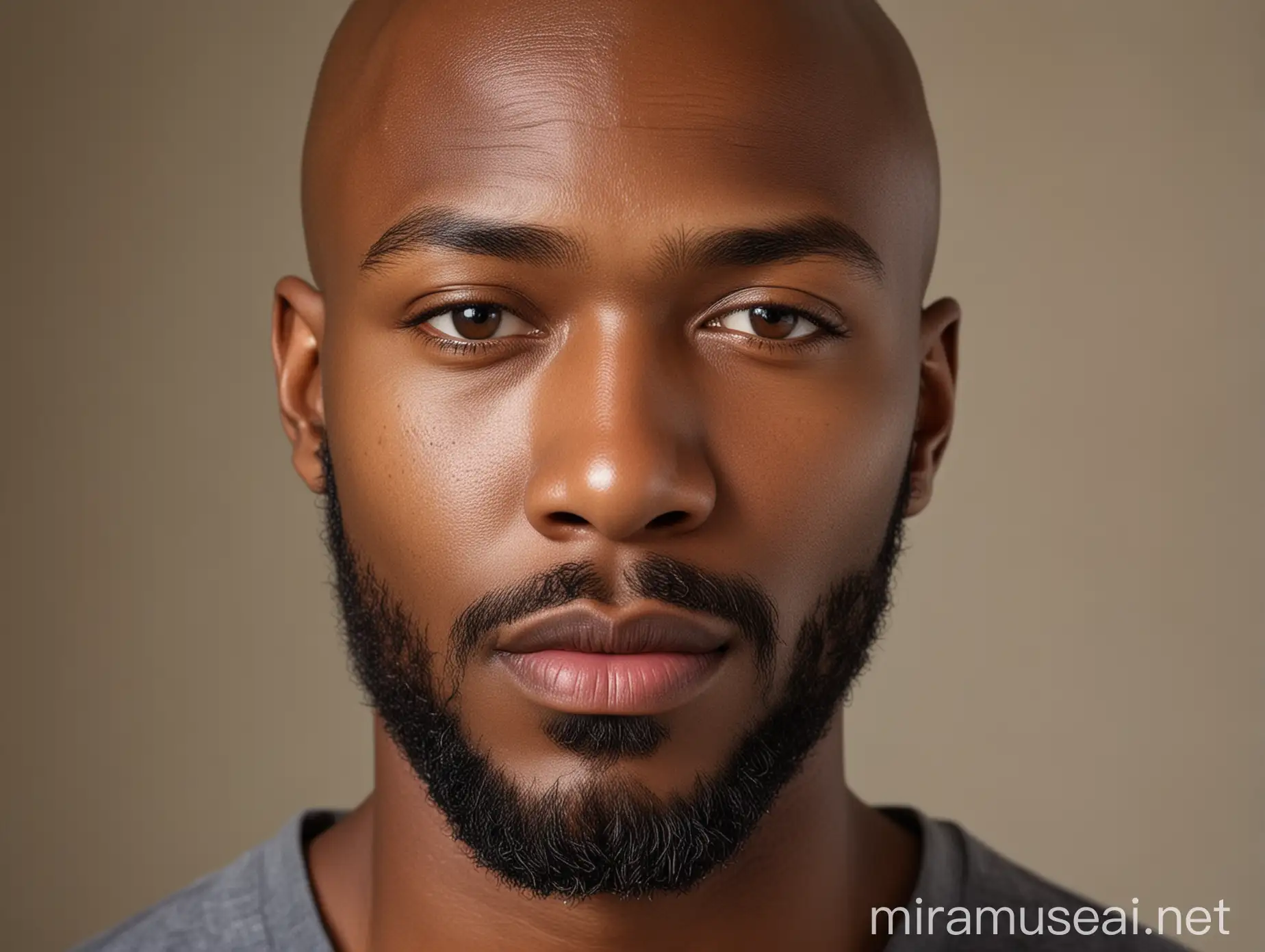 Confident African American Man Portrait with Bold Features