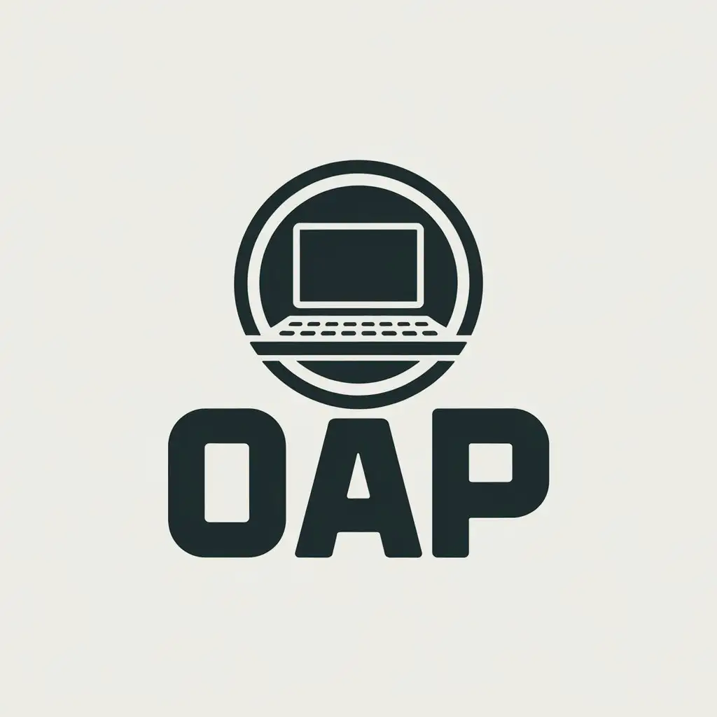 LOGO-Design-for-OAP-Modern-Vector-Logo-Featuring-ORDINATEUR-with-Clear-Background