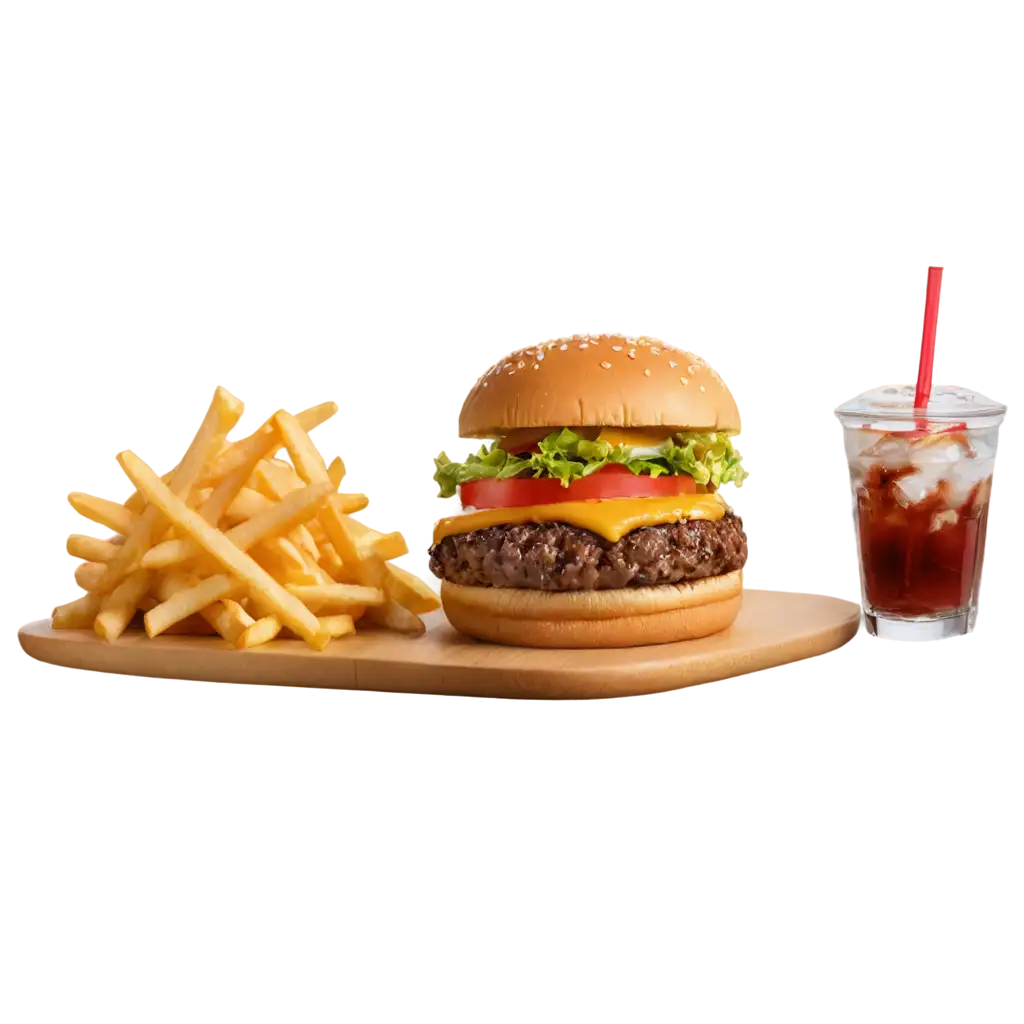 Delicious-Burger-Fries-and-Cold-Drink-Combo-PNG-Perfect-for-Your-Projects