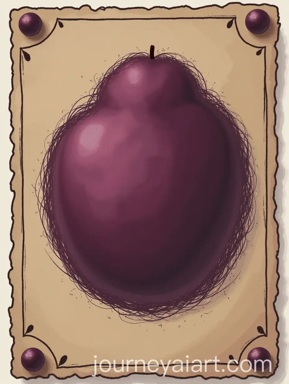 Elegant-Label-Design-Featuring-a-Central-Plum-on-Dark-Brown-Background