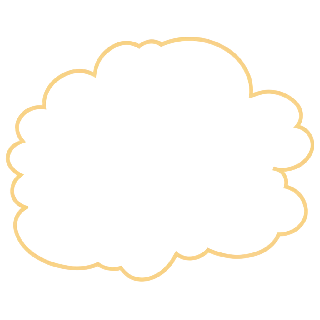 Golden-Cloud-Callouts-PNG-Image-for-Elegant-Design-Projects