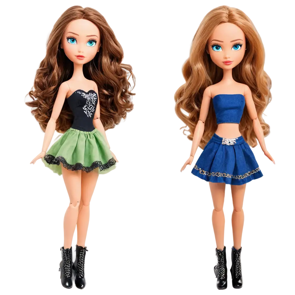 PNG-Image-of-Two-Dolls-in-Bratz-Style-with-Chestnut-and-Blonde-Hair-Green-and-Blue-Eyes