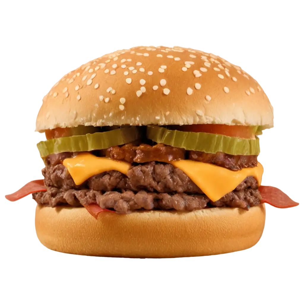 Double-Beef-and-Cheese-Hamburger-PNG-Image-Delicious-Fast-Food-Illustration