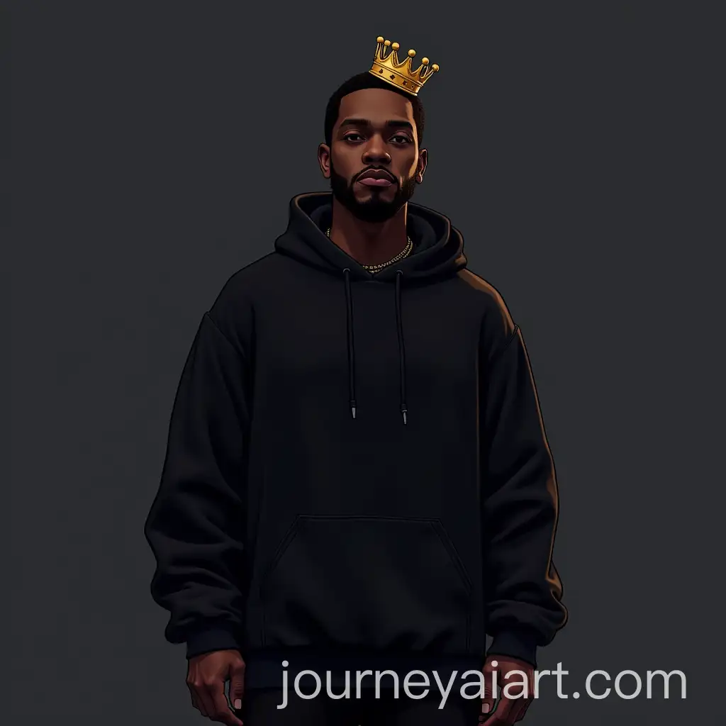 Kendrick-Lamar-in-GTA-V-Style-with-Golden-Crown
