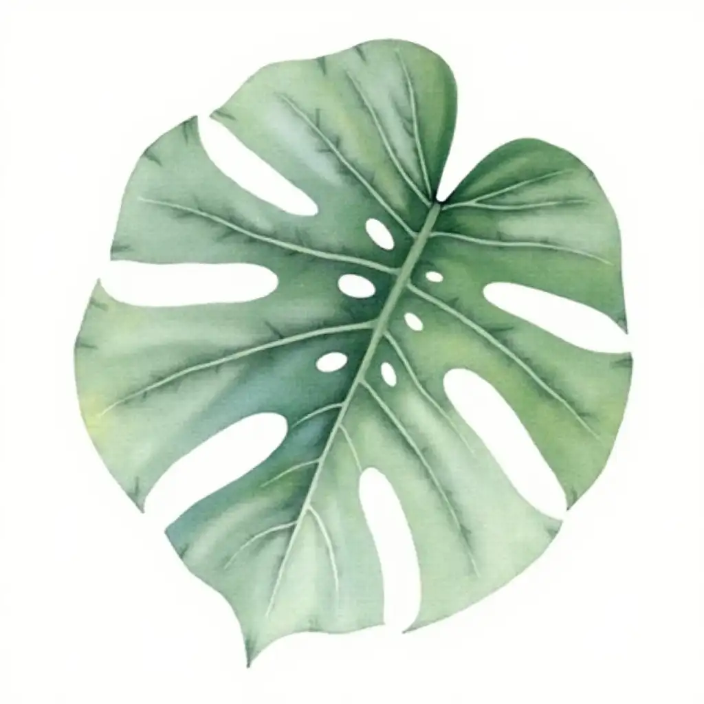 Vibrant-Watercolor-Monstera-Leaf-Artwork