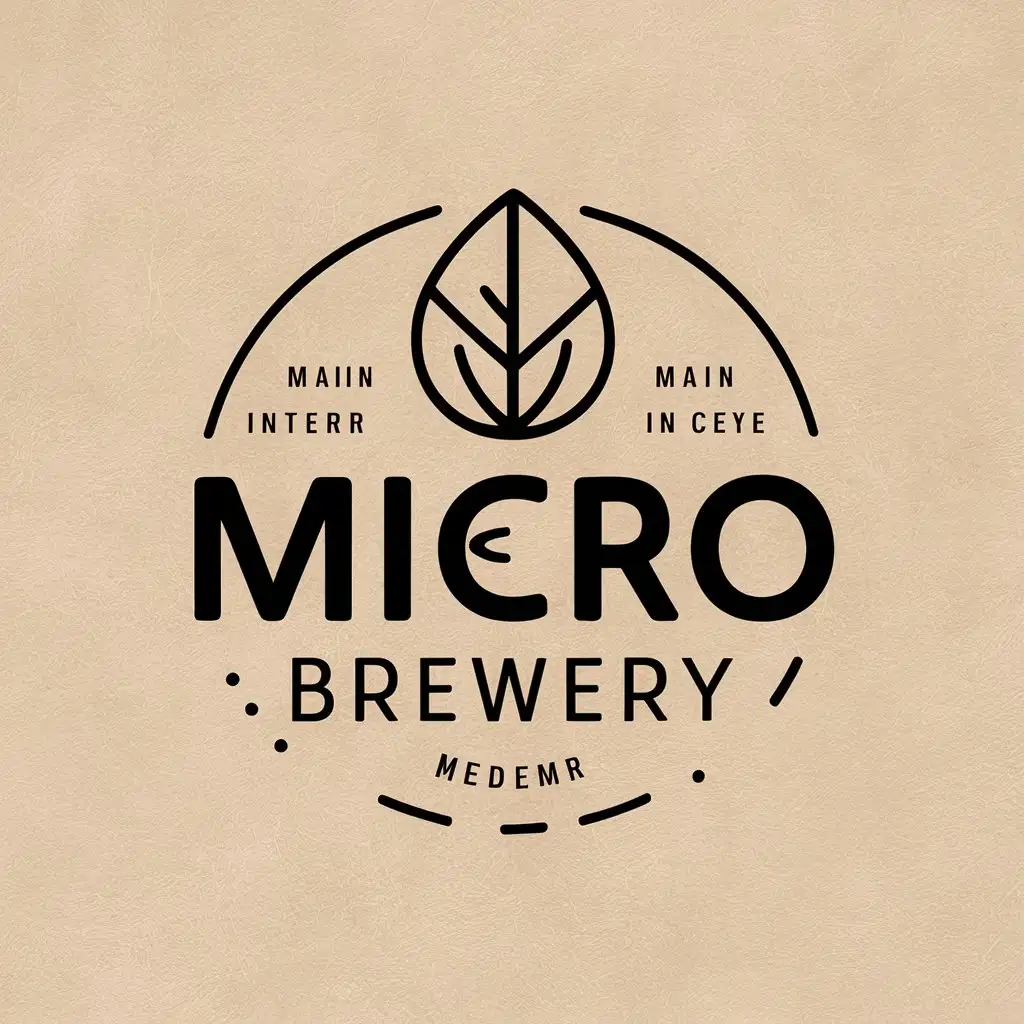 a vector logo design,with the text "micro brewery", main symbol:seed,Moderate,be used in Retail industry,clear background