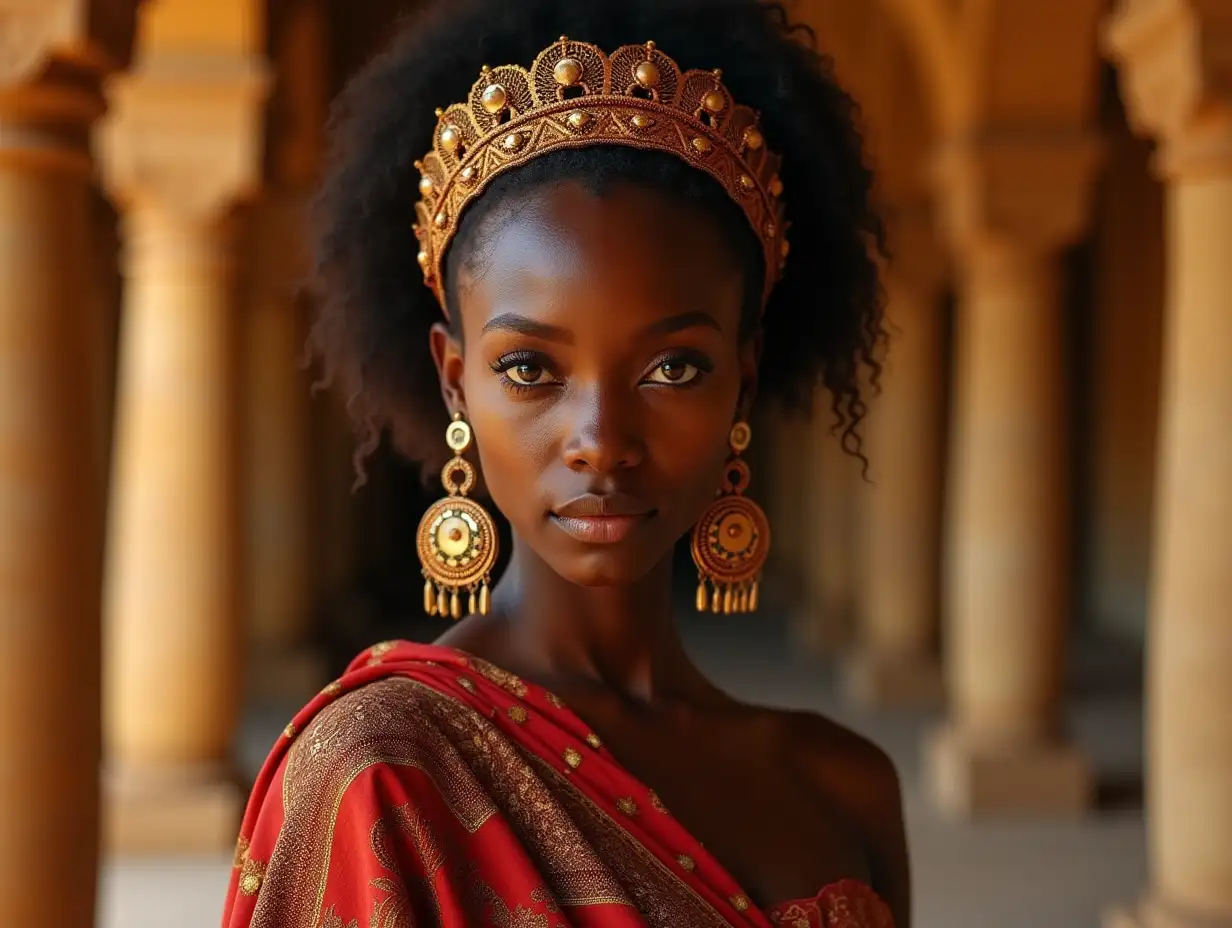 African princess in a palace 4K resolution