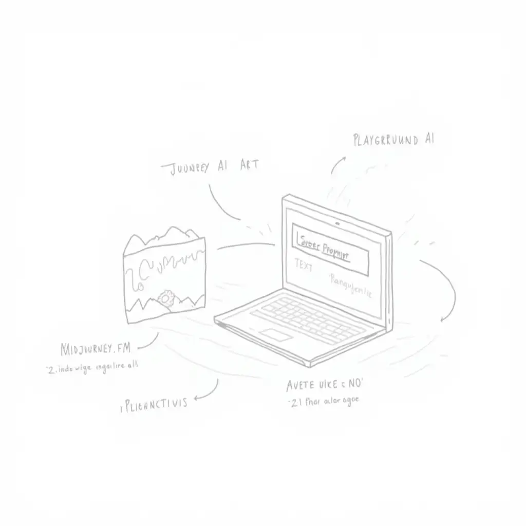 BlackandWhite-Diagram-of-User-Interacting-with-AI-Image-Generation-Tool