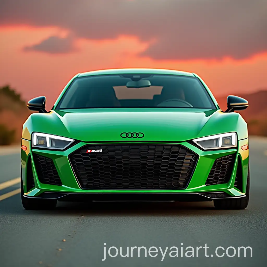 Audi-Car-in-Green-and-Red-Color-Scheme