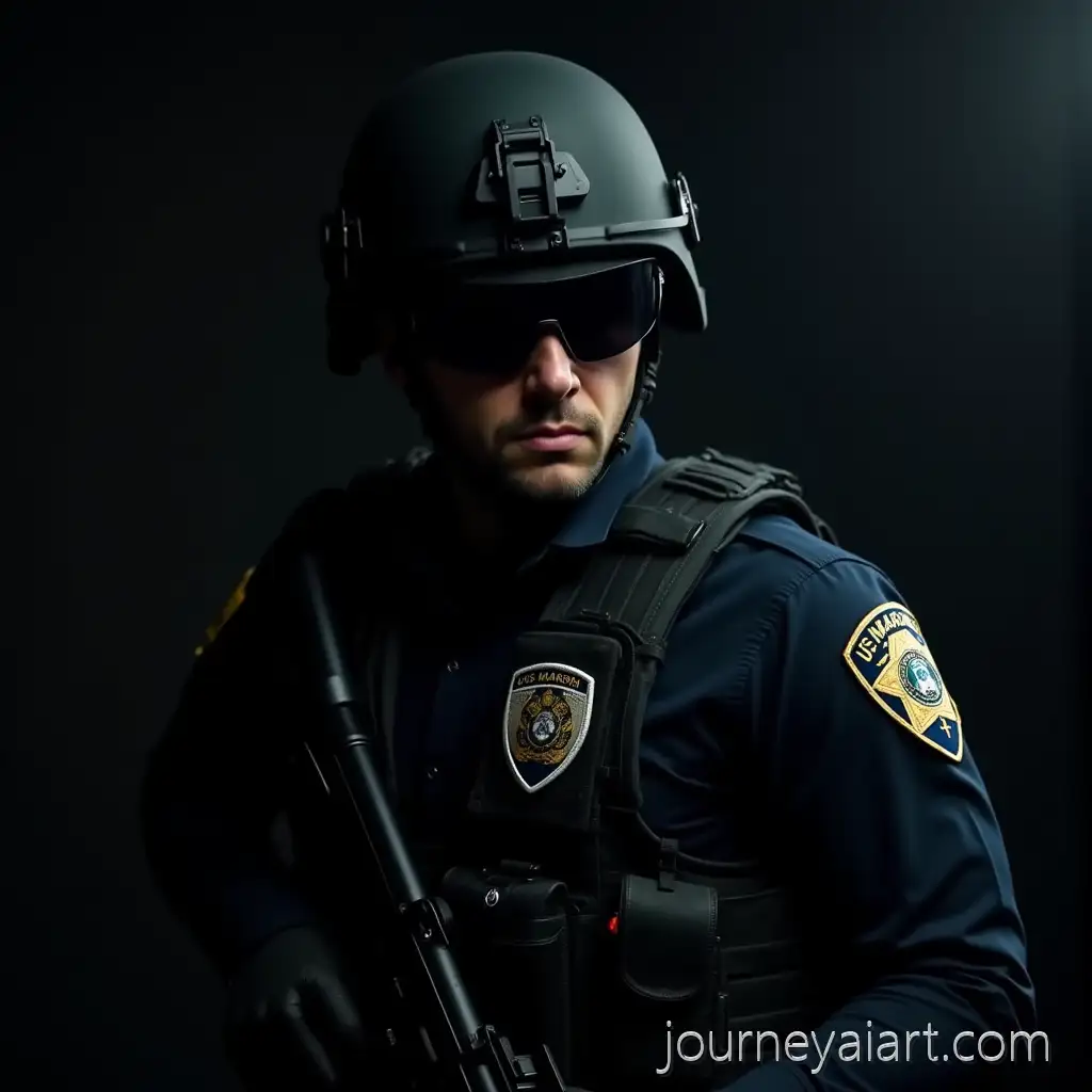 Realistic-US-Marshal-Operator-in-Tactical-Gear-with-Helmet-Focused-on-Professionalism