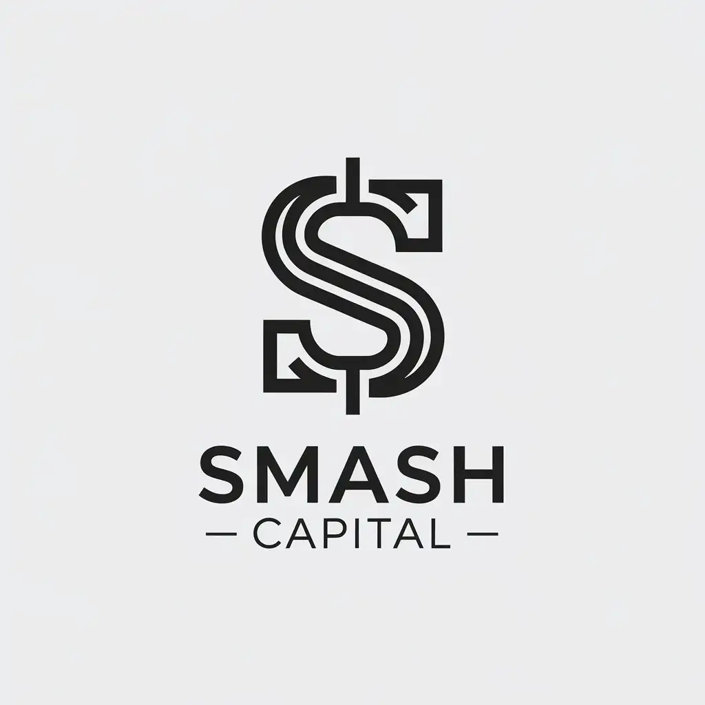 LOGO Design For Smash Capital Minimalistic Vector Logo Symbolizing Wealth and Investing