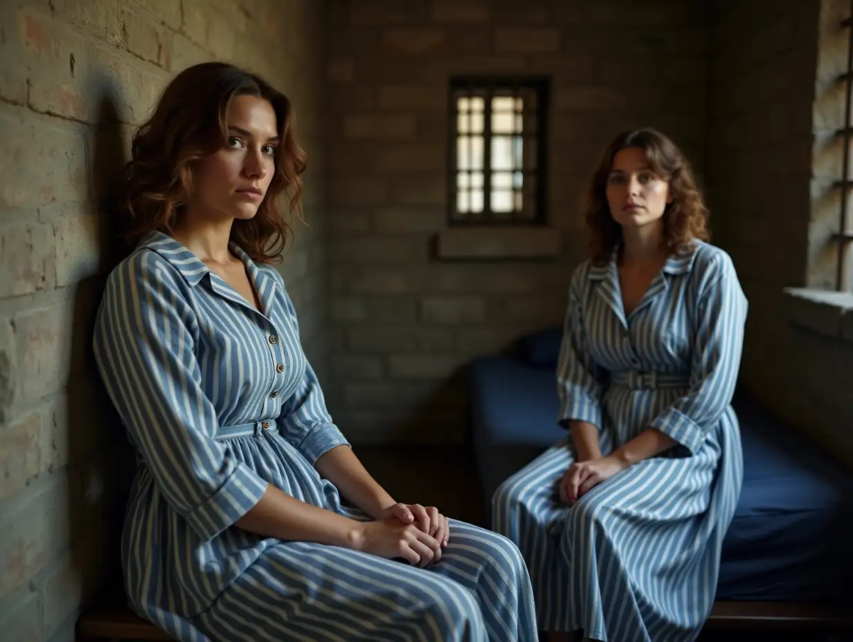 Two Women in 1800s Texas Prison Cell