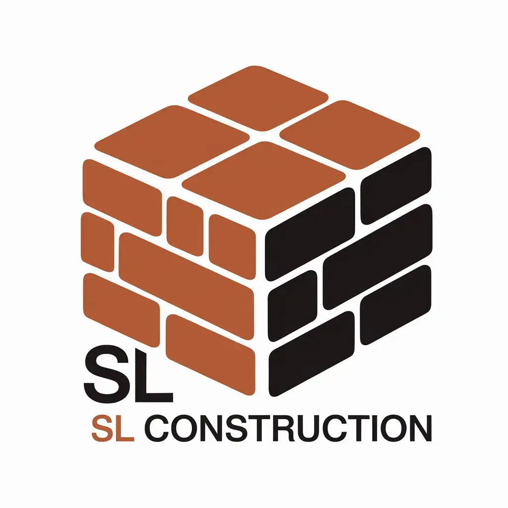 LOGO Design for SL Construction Brick Symbol with Modern Aesthetics for Construction Excellence