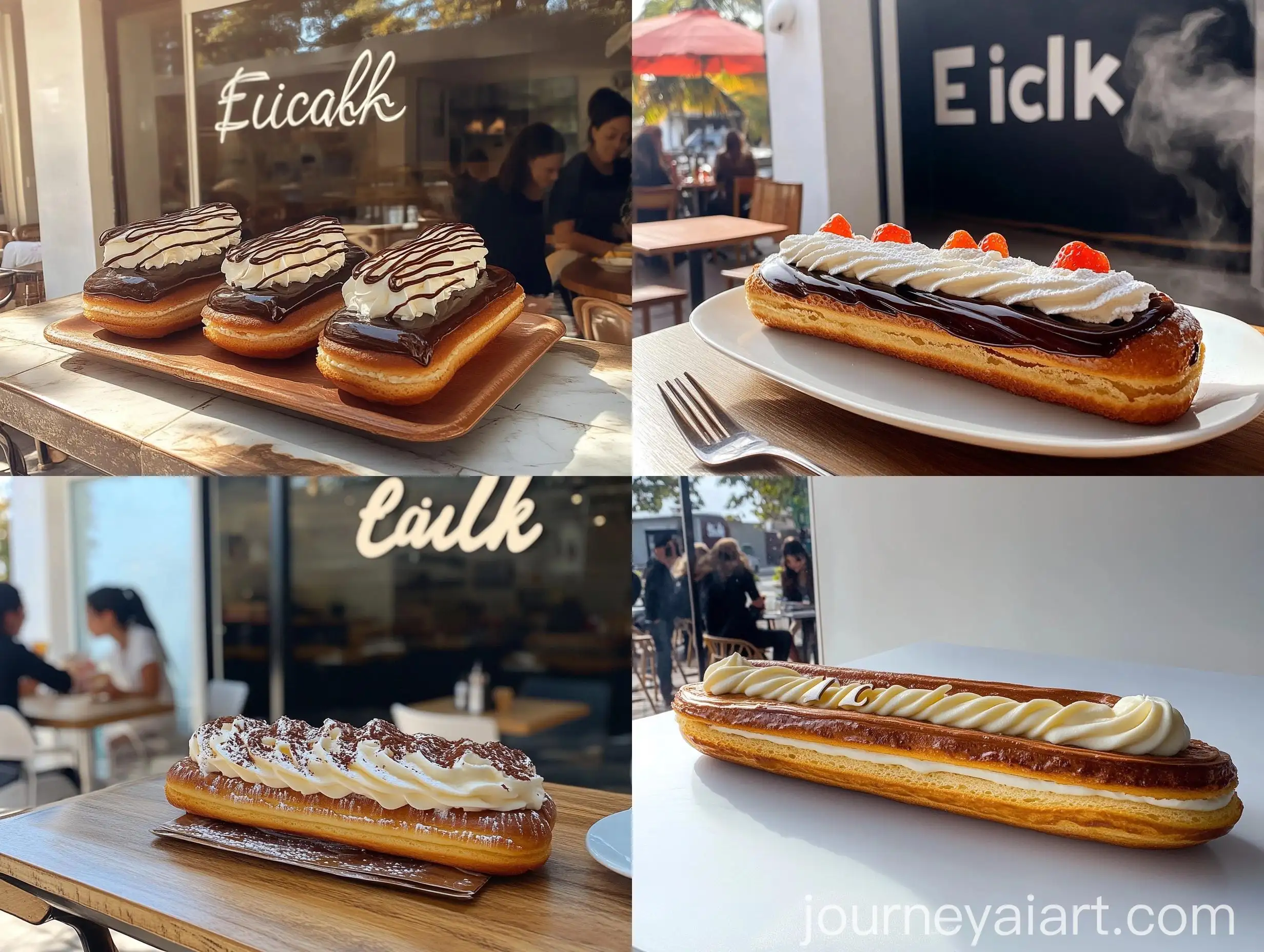 Elegant-clair-Cafe-Interior-with-Cozy-Seating-and-Artistic-Decor