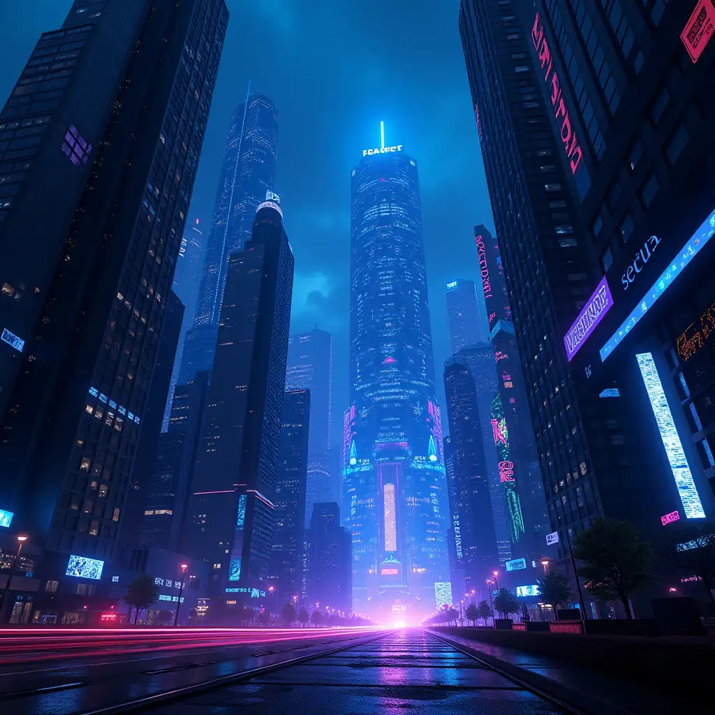 Vibrant-Cyberpunk-Cityscape-NeonLit-Nightlife-and-Digital-Energy