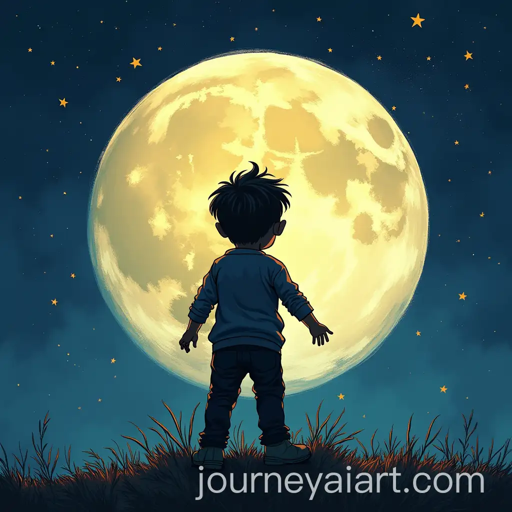Silhouette-of-Person-in-Moonlit-Night-with-Stars