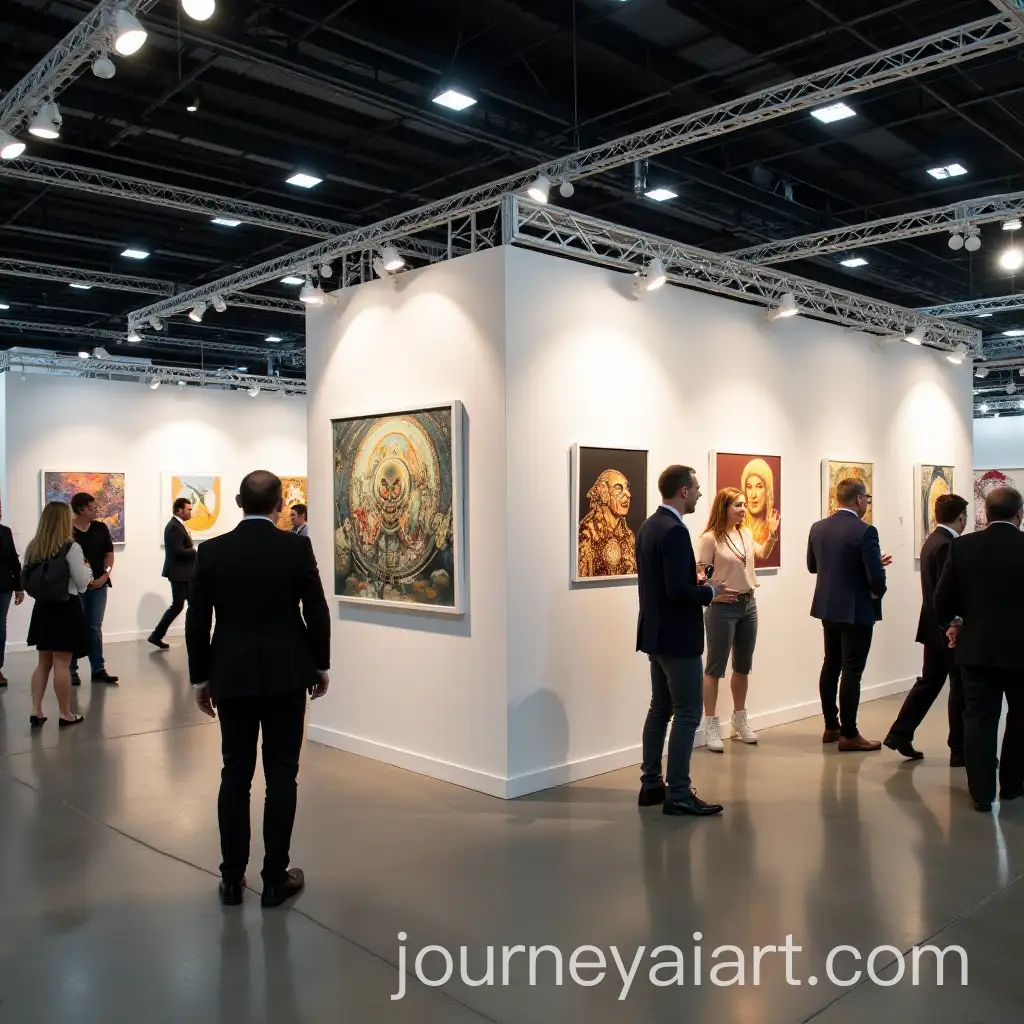 Vibrant-Art-Fair-Booth-Display-with-Creative-Works